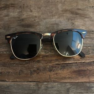 RAY-BAN RB3016 CLUBMASTER - tortoise with black lenses